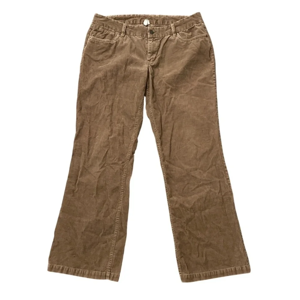 J.Crew Womens Boho Brown Corduroy Stretch Favorite Fit Pants Stretch Bootcut 12R
